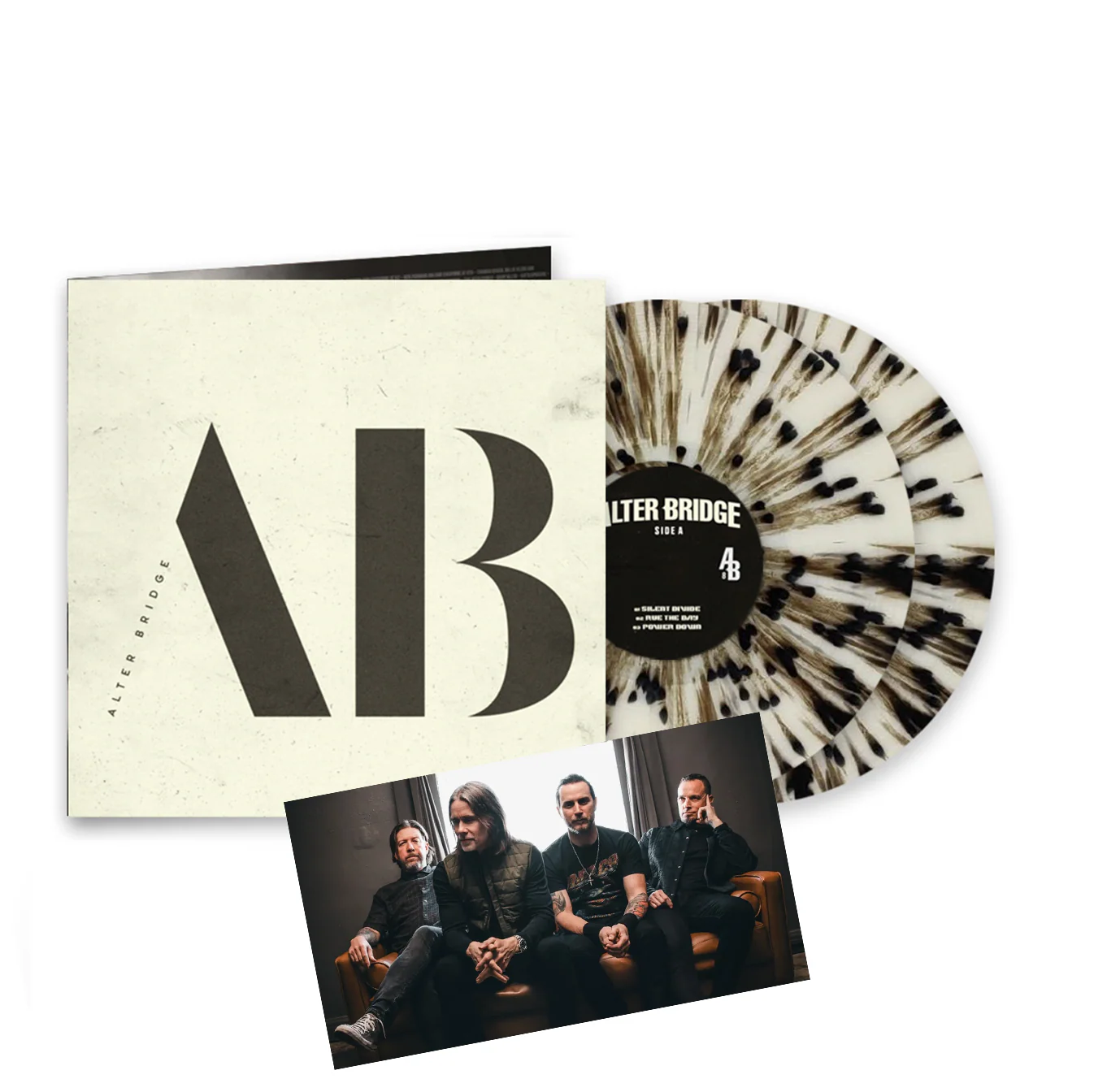 AB8 - LP - Splattered Creme Black (Signed Photo Card)